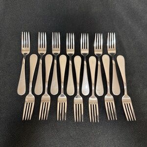 UTICA Silver Forks 14 Piece Set 4-Tine Dinner Flatware Elegant Classic Table